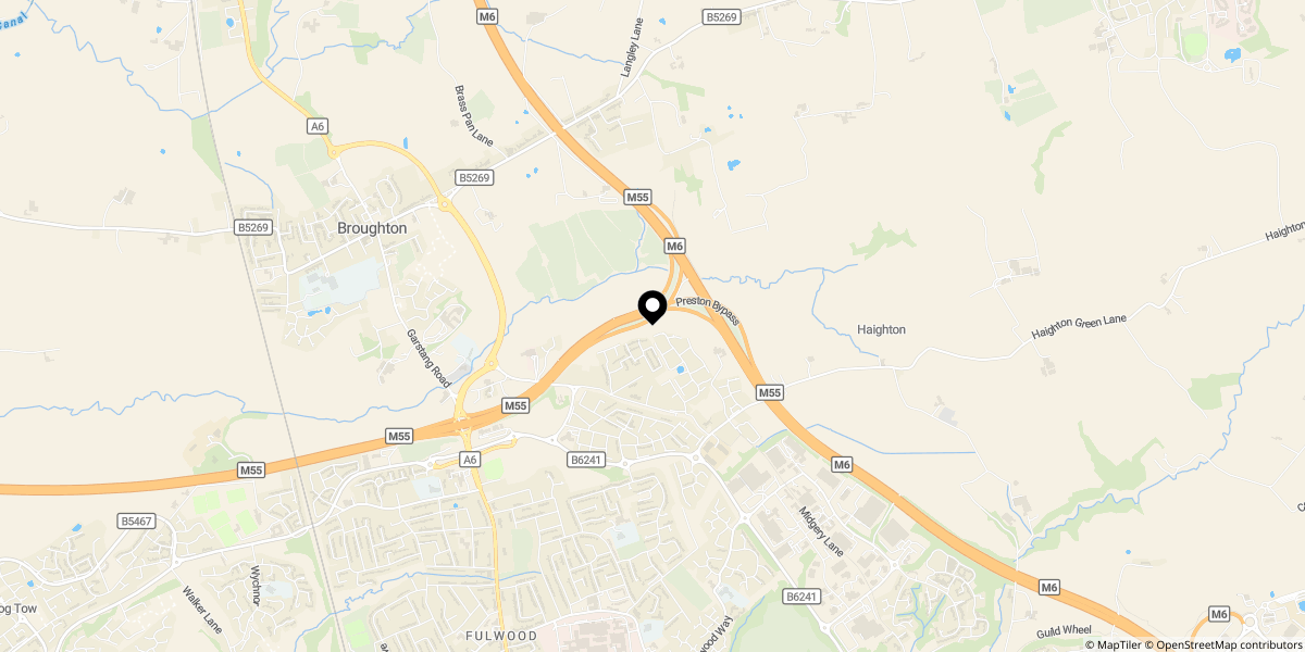 Approximate location of Goldcrest Drive, Broughton, Preston, Lancashire, PR3 5BJ