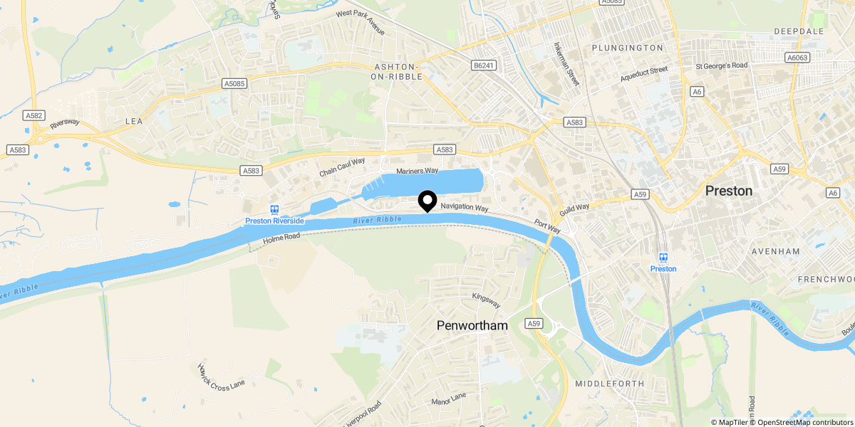 Approximate location of Flat 49, Ashton-on-Ribble, Navigation Way, PR2 2YY